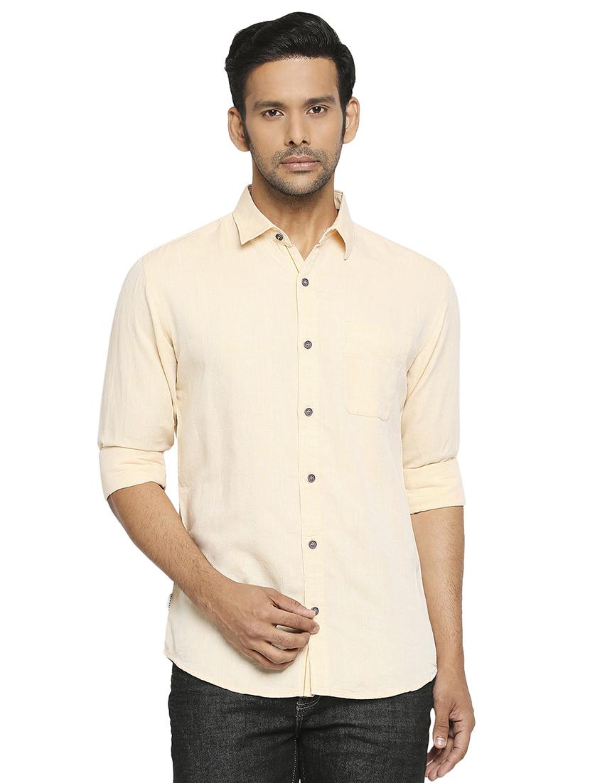 yellow solid casual shirt - 18329486 - Zoom Image - 0