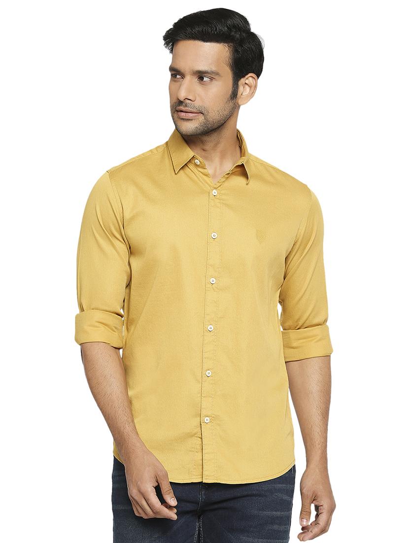 yellow solid casual shirt - 18329496 - Zoom Image - 0