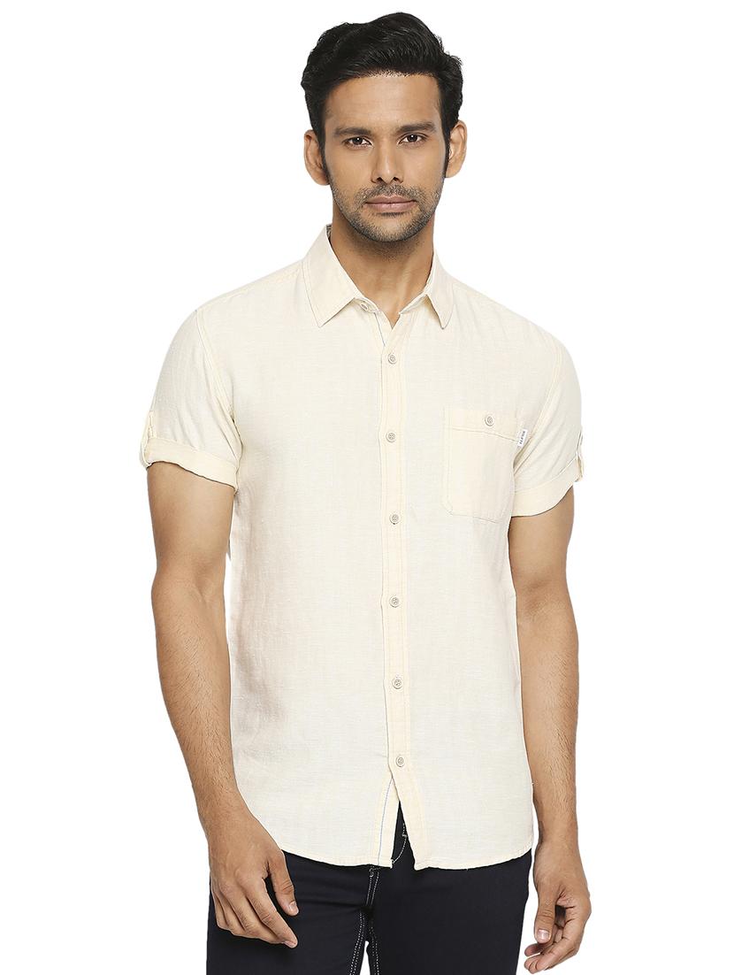 white solid casual shirt - 18329497 - Zoom Image - 0
