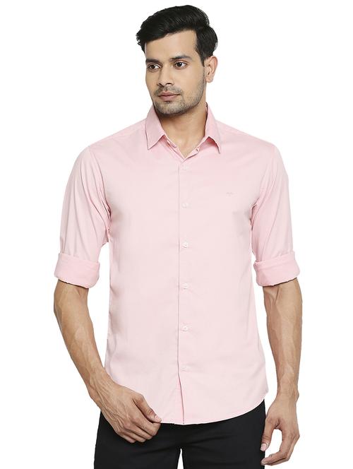 pink solid casual shirt - 18329506 -  Standard Image - 0