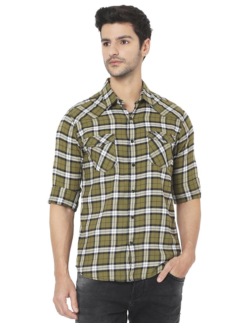 green checked casual shirt - 18329598 - Zoom Image - 0