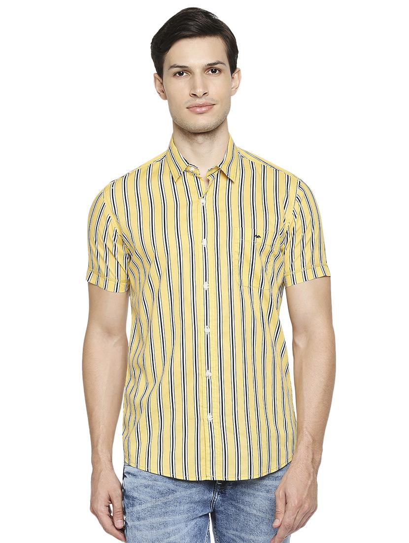 yellow striped casual shirt - 18329636 - Zoom Image - 0