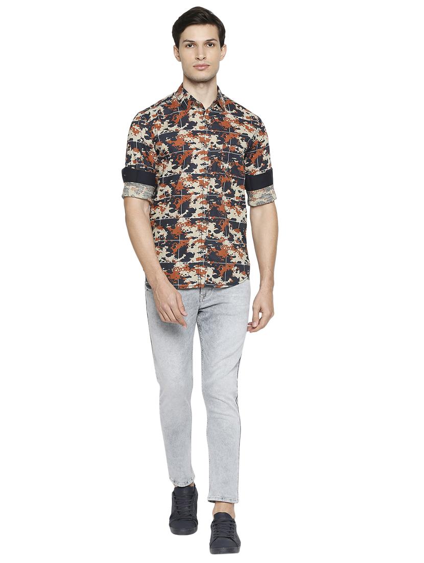 orange camouflage casual shirt - 18329654 - Standard Image - 3