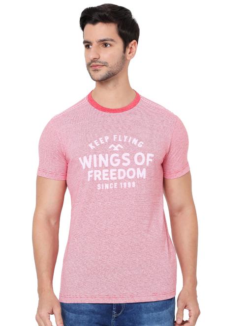 red printed polo t-shirt - 18329872 - Standard Image - 0