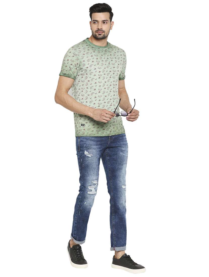 green printed t-shirt - 18329876 - Standard Image - 3