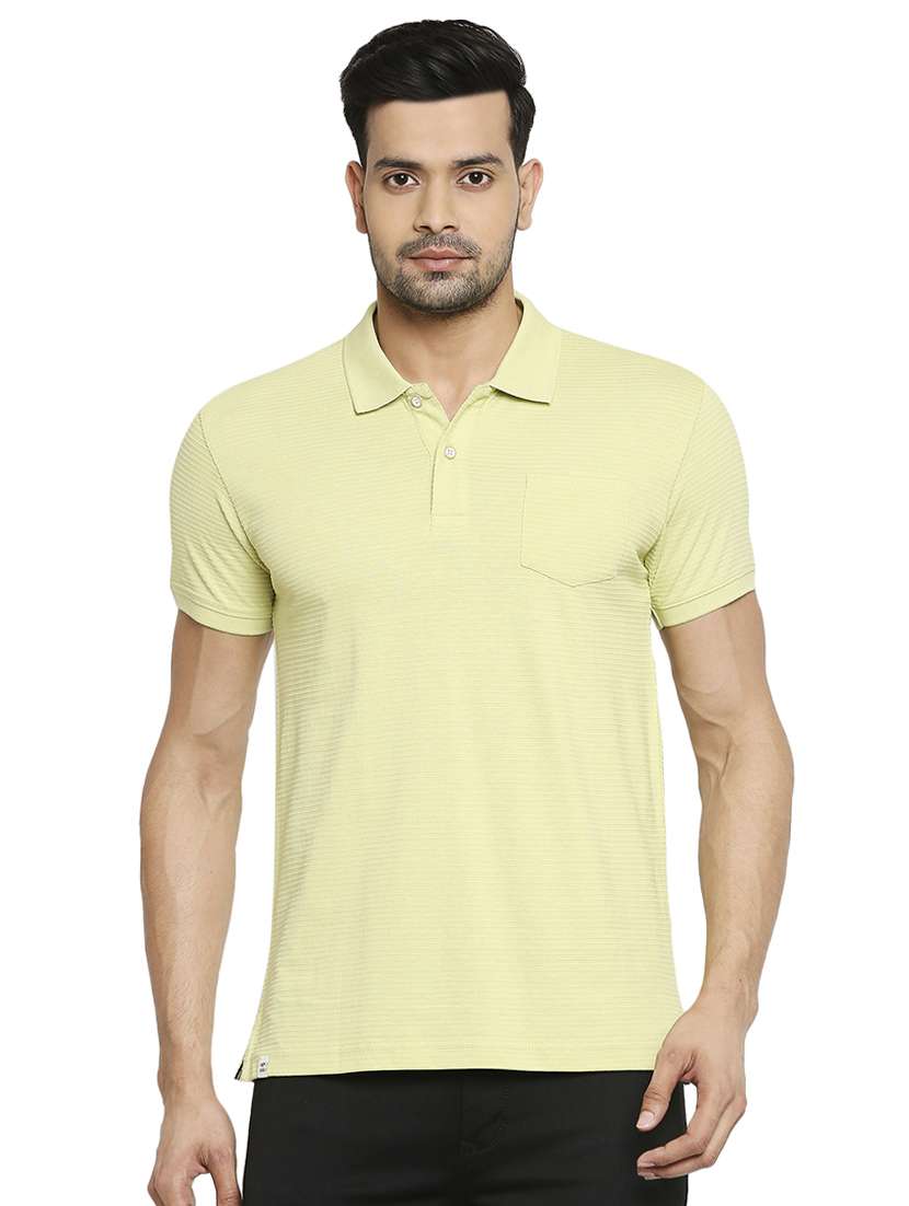 yellow solid polo t-shirt - 18329936 - Zoom Image - 0