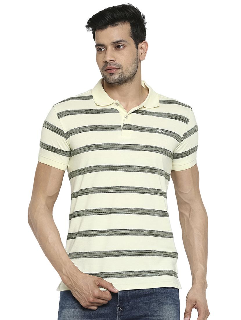 off white striped polo t-shirt - 18329951 - Zoom Image - 0