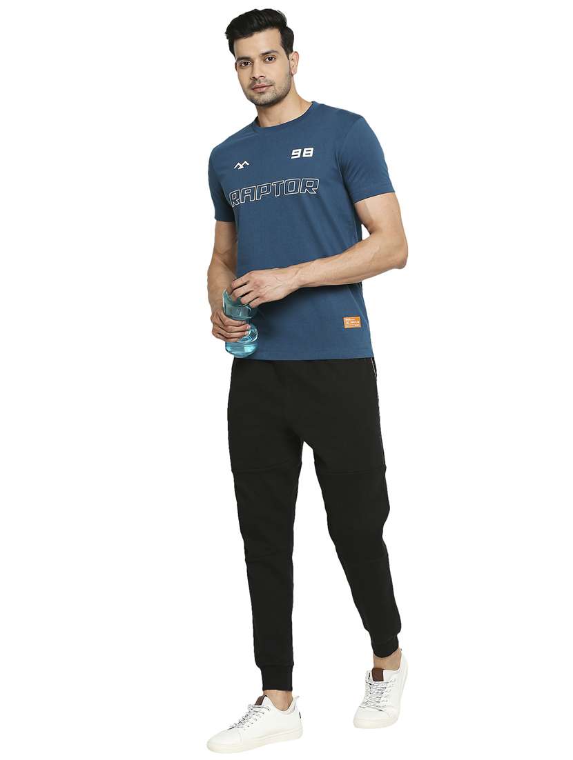 teal blue front print t-shirt - 18329962 - Standard Image - 3