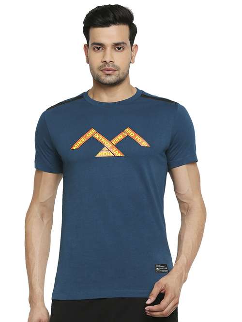 teal front print  t-shirt  - 18329968 -  Standard Image - 0