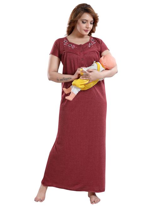 red cotton maternity wear - 18330167 - Standard Image - 0