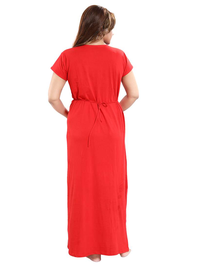 red cotton maternity wear - 18330173 -  Standard Image - 3