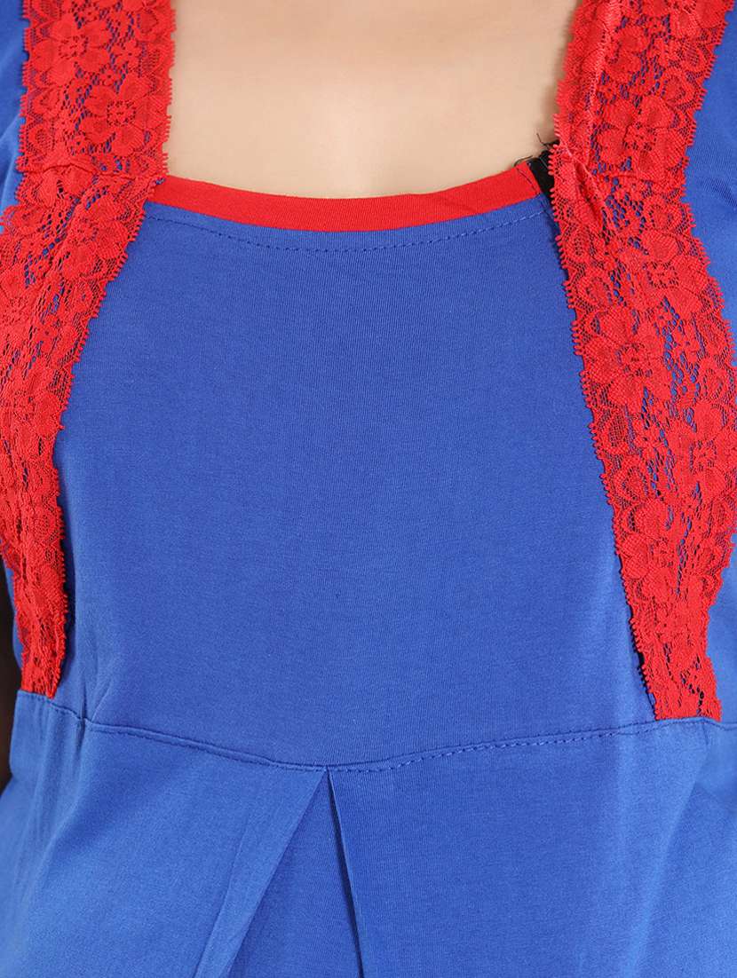 blue cotton maternity wear - 18330174 -  Standard Image - 5