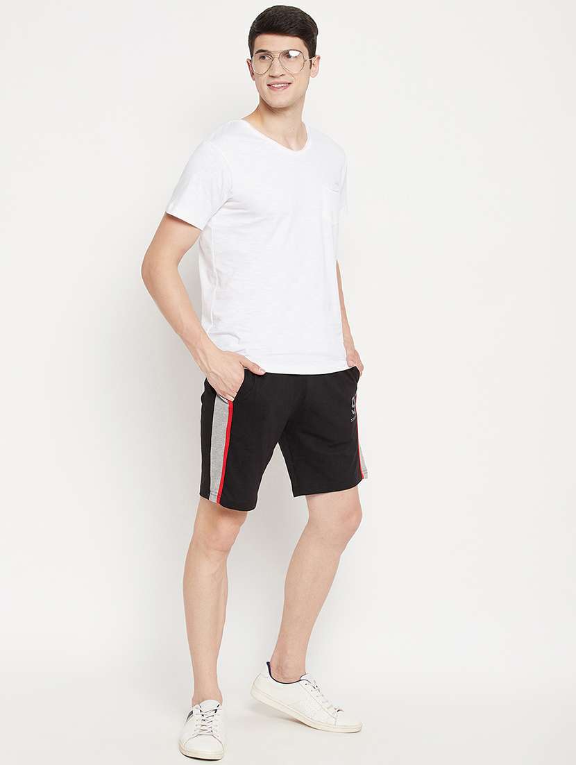 black side taped shorts - 18330393 -  Standard Image - 3