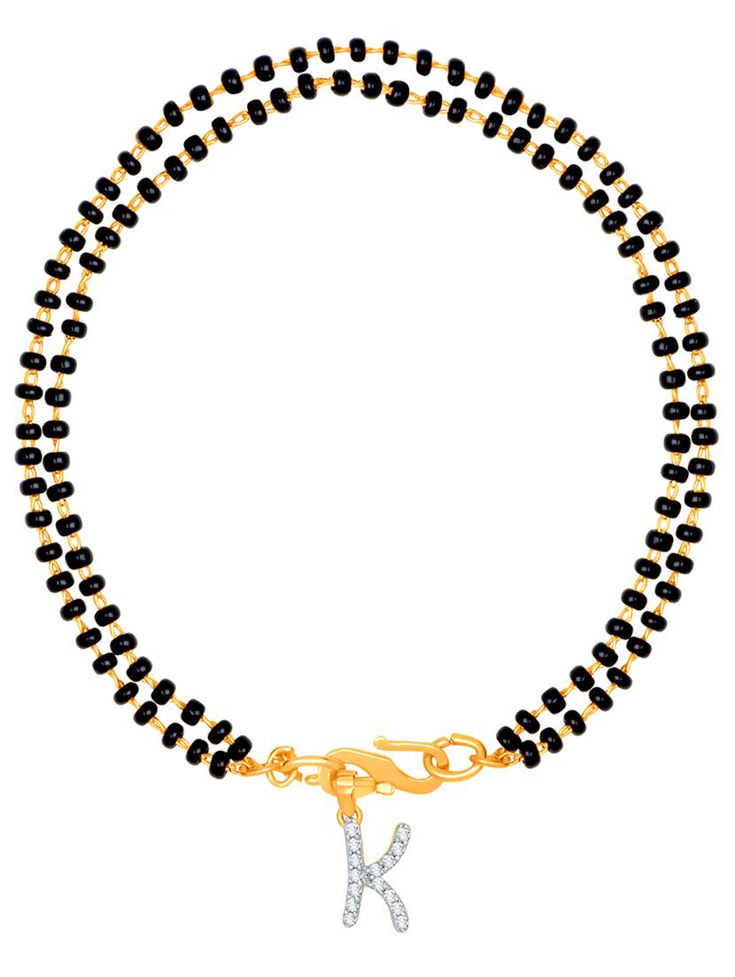 black gold plated beaded bracelet - 18330470 -  Zoom Image - 0