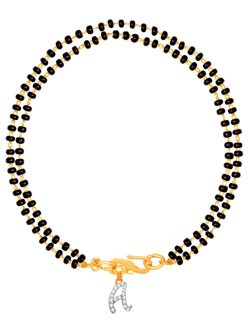 black gold plated beaded bracelet - 18330474 -  Zoom Image - 0
