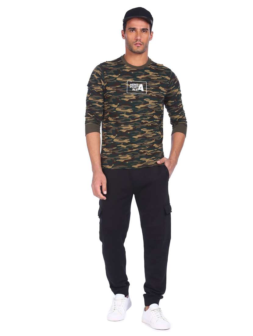 green camouflage printed t-shirt - 18332269 - Standard Image - 3