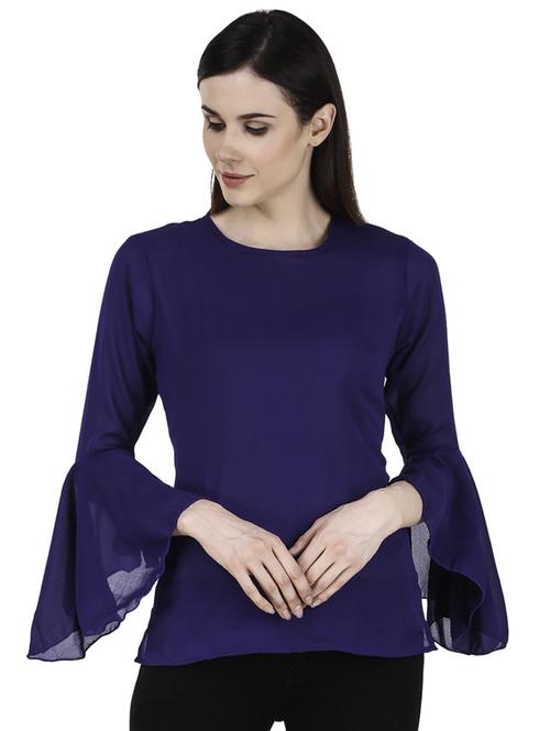 bell sleeved solid top  - 18333054 -  Standard Image - 0