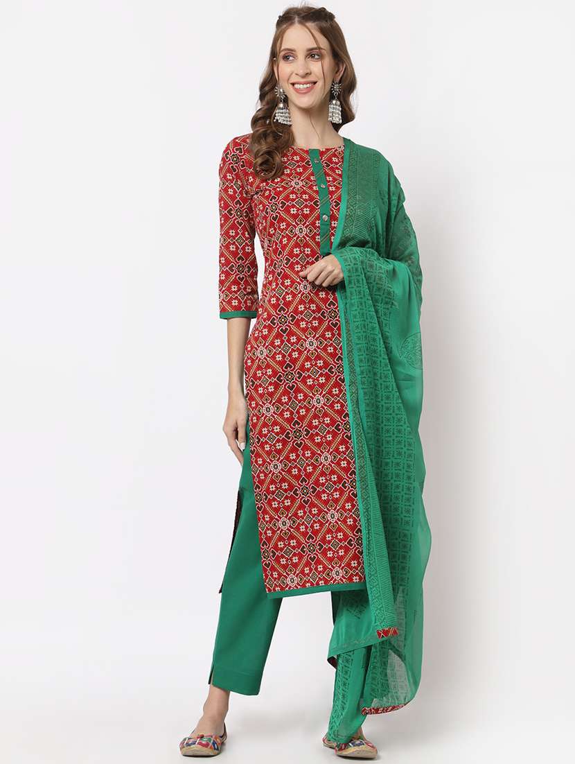 straight pant unstitched suit set - 18333567 -  Zoom Image - 0