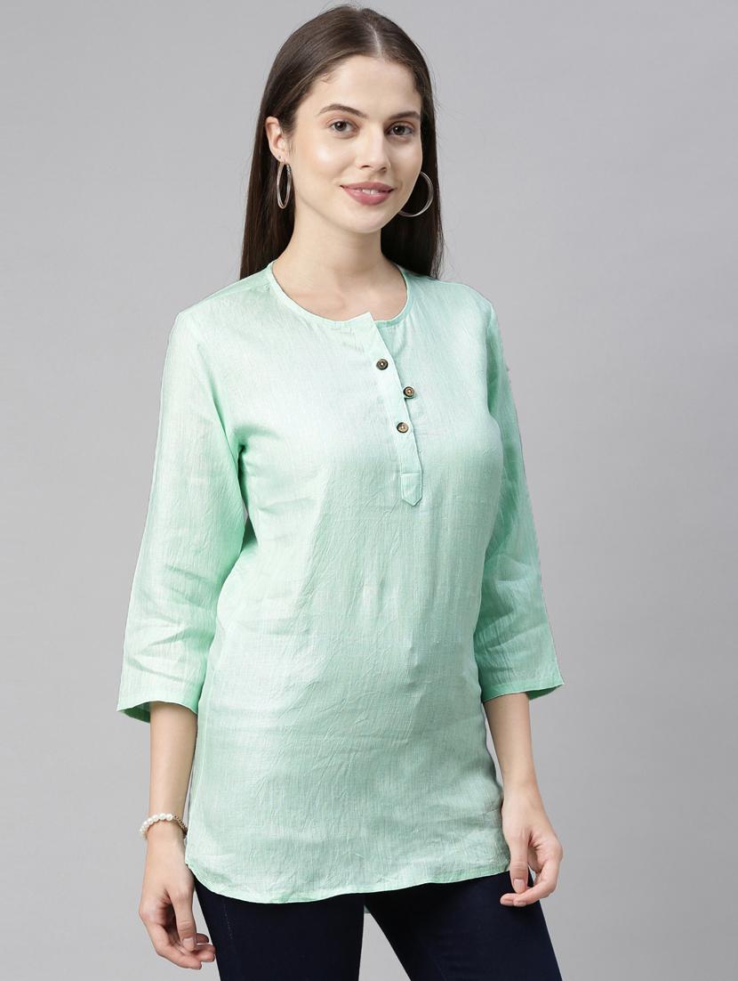 round neck solid top - 18334187 - Zoom Image - 0