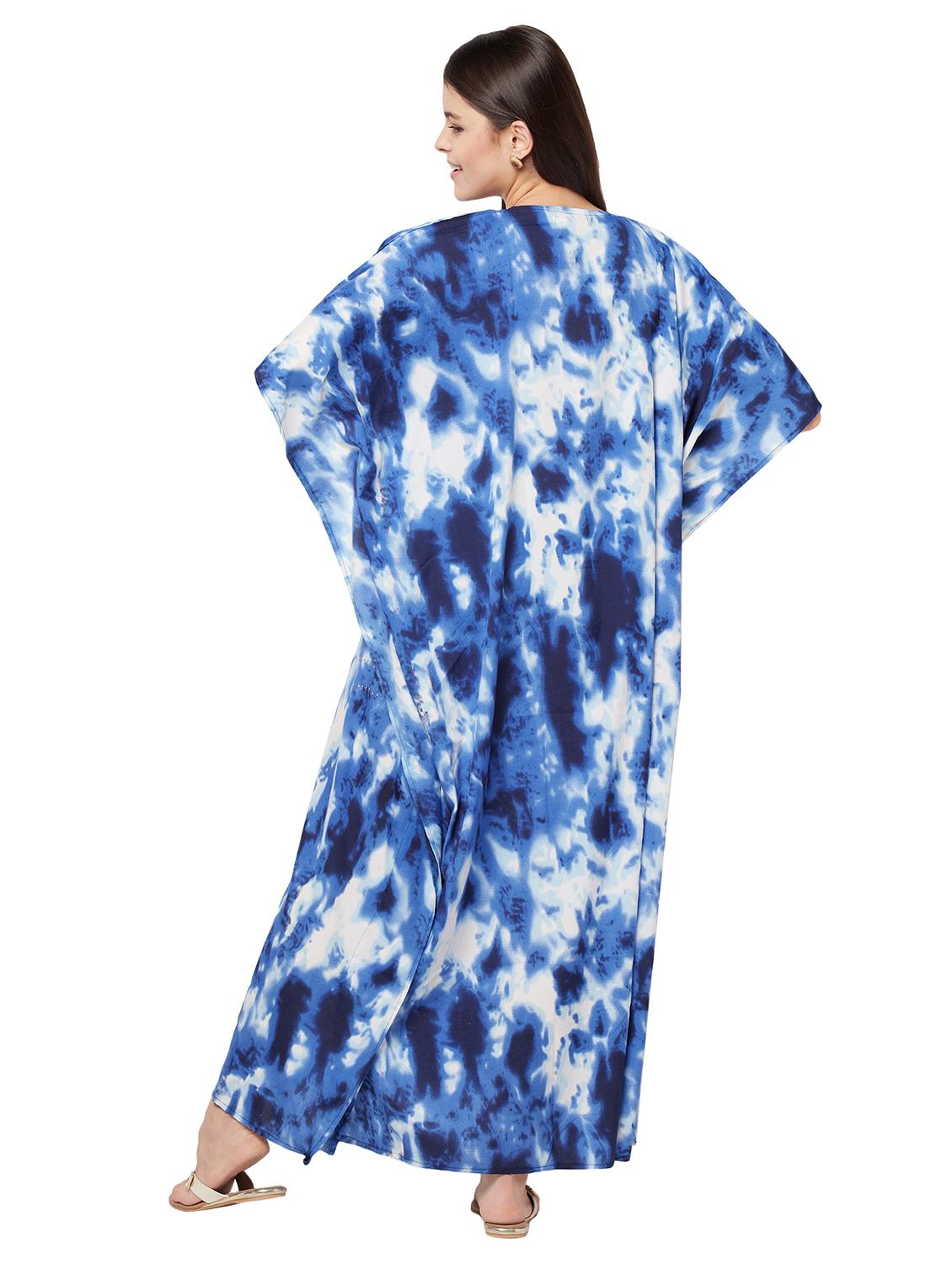 v-neck printed kaftan maxi dress - 18334784 - Standard Image - 3