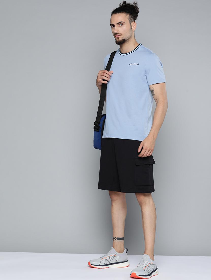 blue solid t-shirt - 18334854 - Standard Image - 3