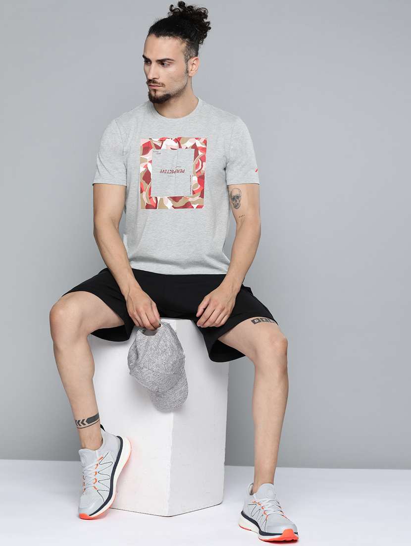 grey chest print t-shirt - 18334857 - Standard Image - 3