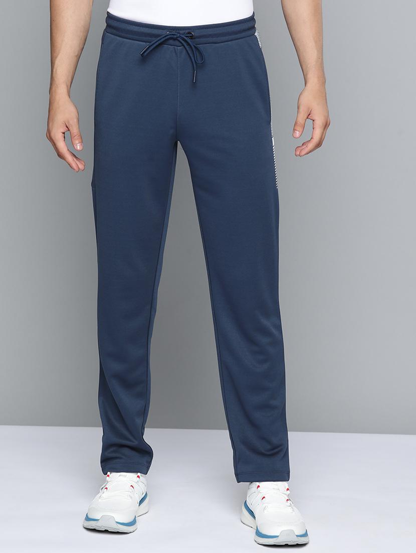 blue  solid  full length track pant - 18334884 -  Zoom Image - 0