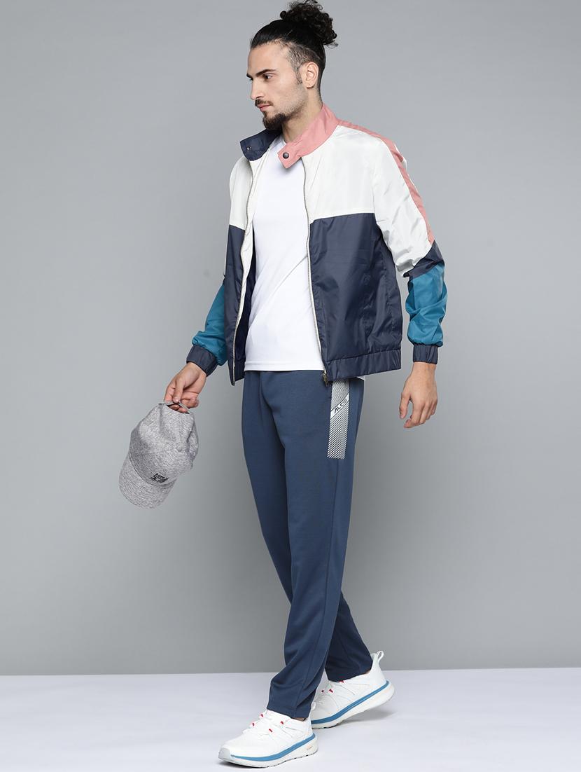 blue solid full length track pant - 18334884 - Standard Image - 3