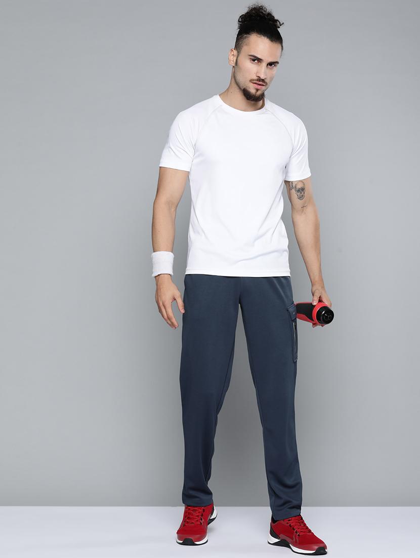 blue solid full length track pant - 18334886 - Standard Image - 3