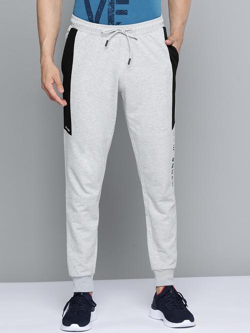 grey solid  full length track pant - 18334888 -  Standard Image - 0