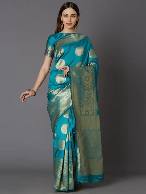 jacquard work banarasi saree with blouse - 18335711 -  Standard Image - 0