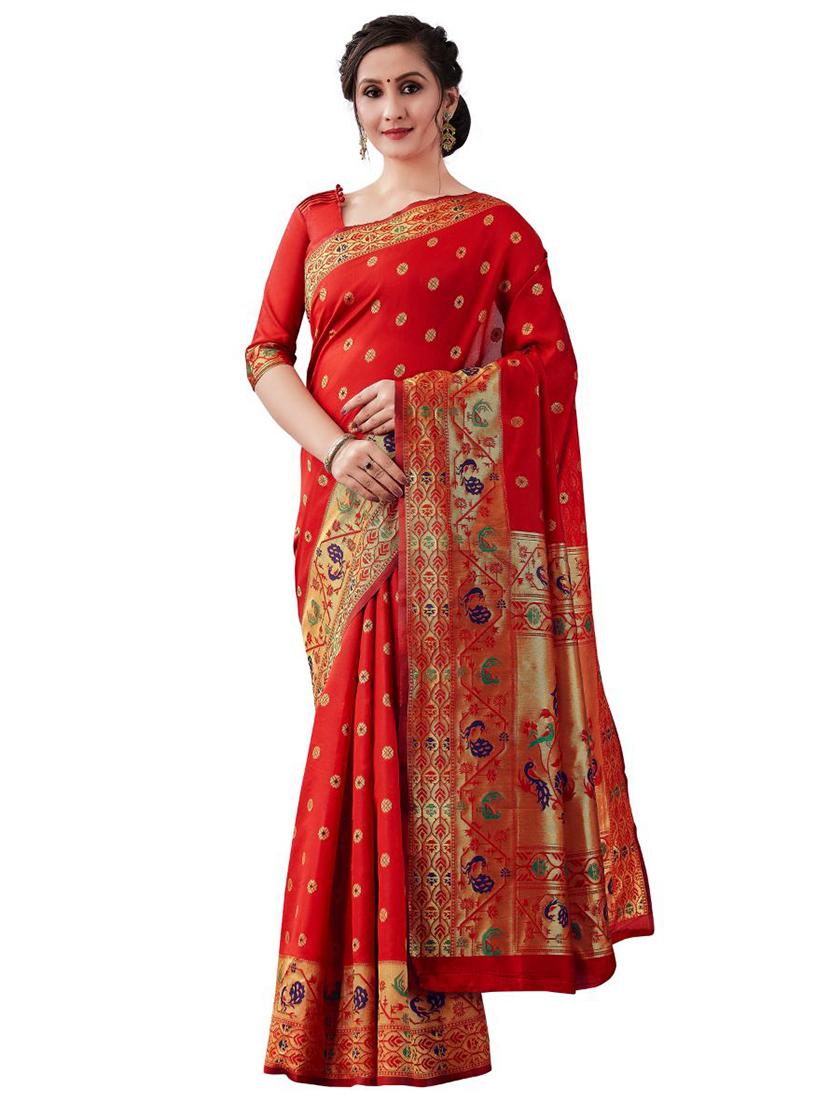 jacquard work banarasi saree with blouse - 18335718 -  Zoom Image - 0