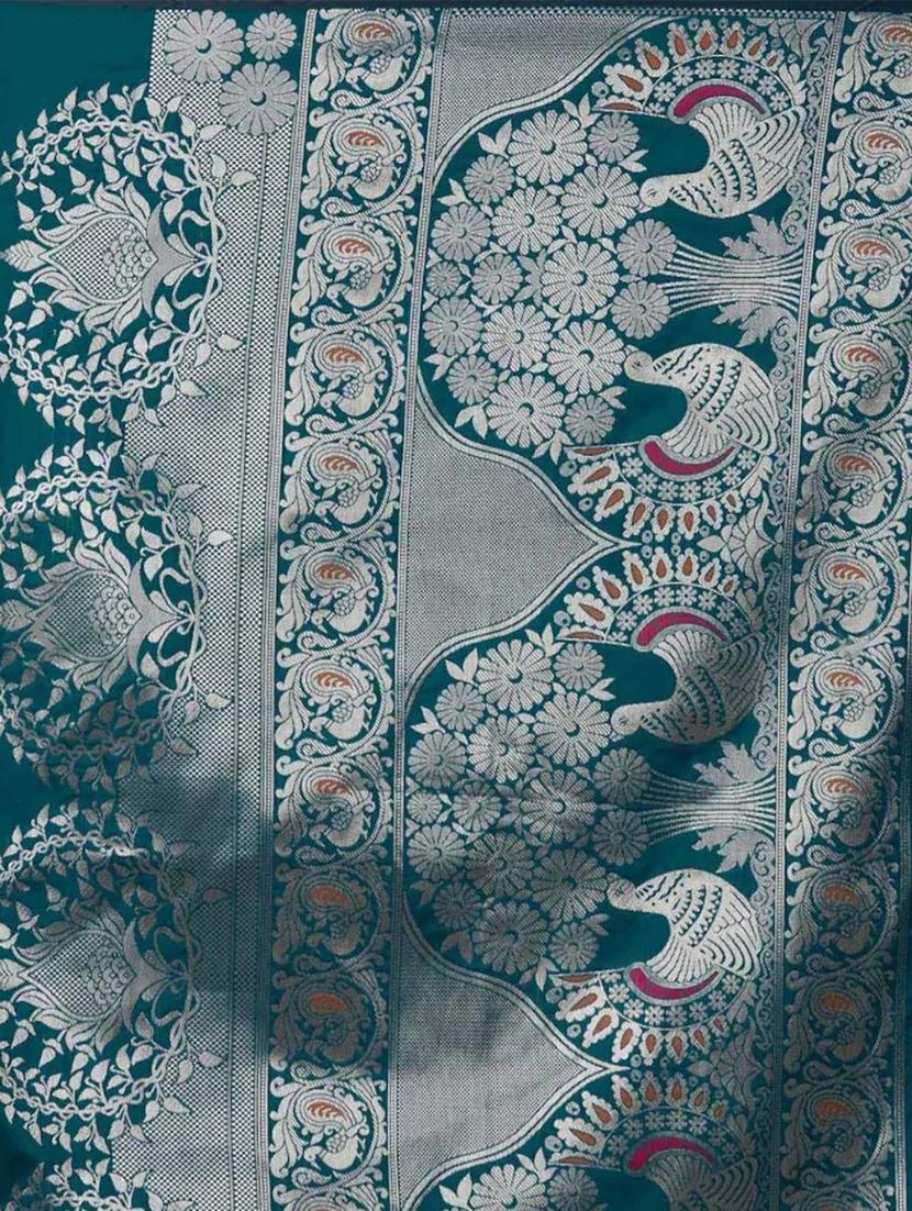 jacquard work banarasi saree with blouse - 18335736 - Standard Image - 3