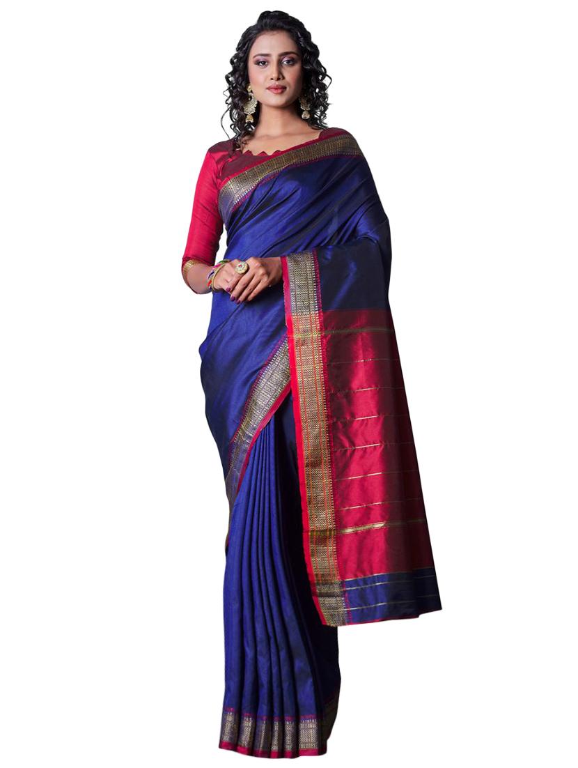jacquard work banarasi saree with blouse - 18335745 - Zoom Image - 0