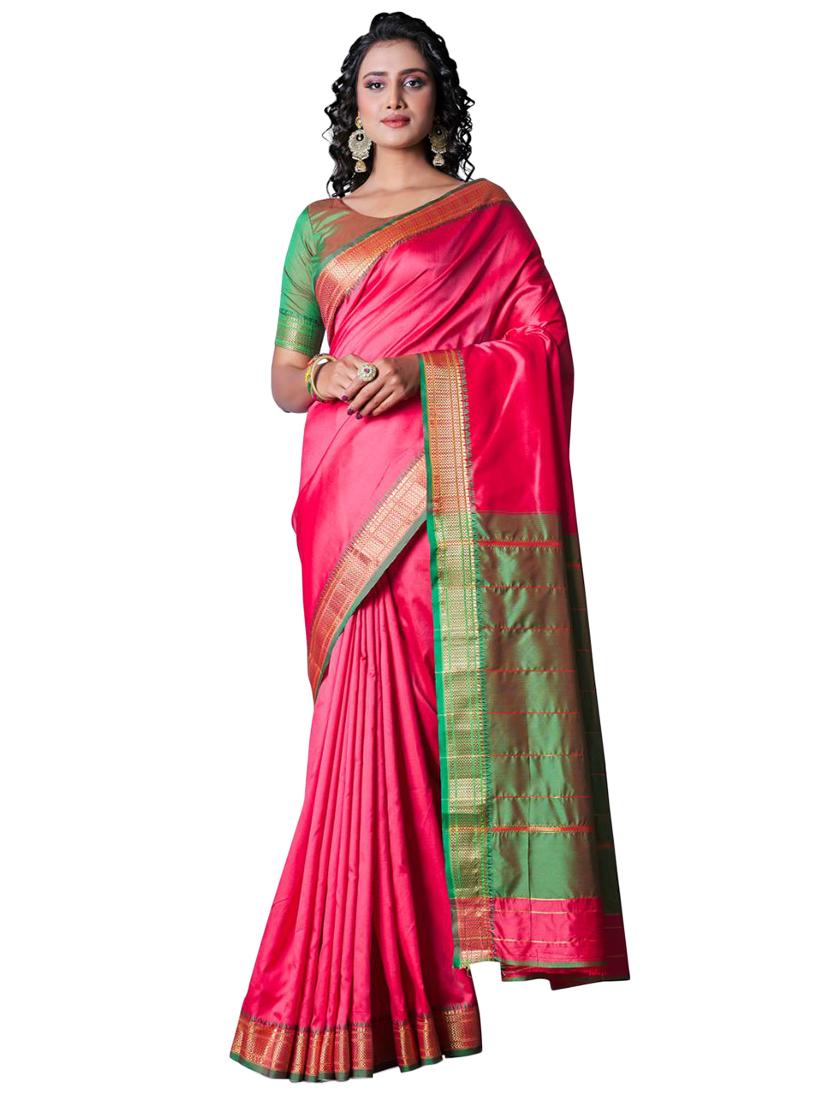 jacquard work banarasi saree with blouse - 18335746 - Zoom Image - 0