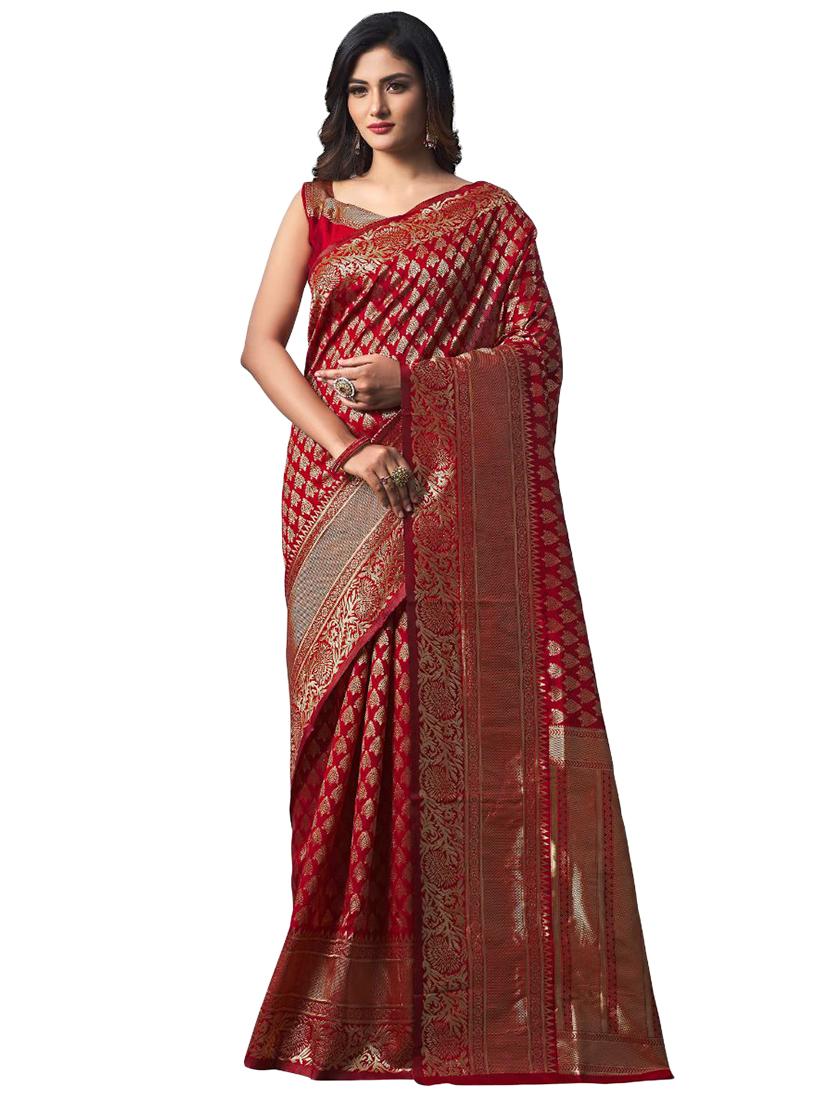 jacquard work banarasi saree with blouse - 18335749 - Zoom Image - 0