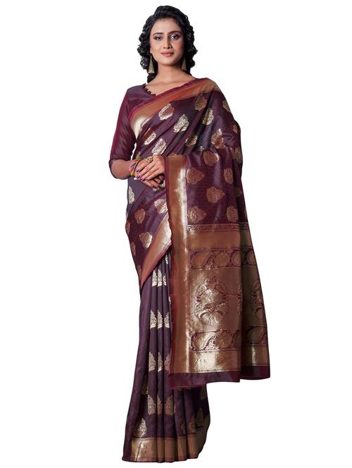 jacquard work banarasi saree with blouse - 18335752 - Standard Image - 0