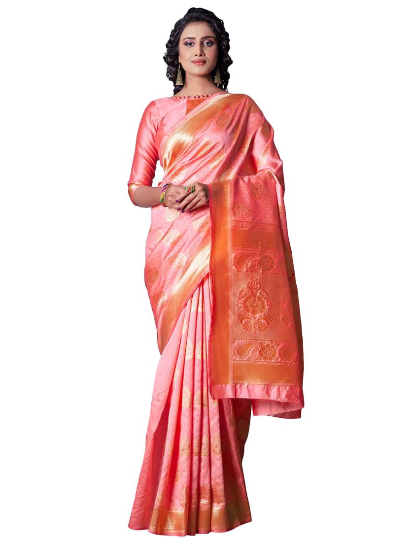jacquard work banarasi saree with blouse - 18335754 - Zoom Image - 0