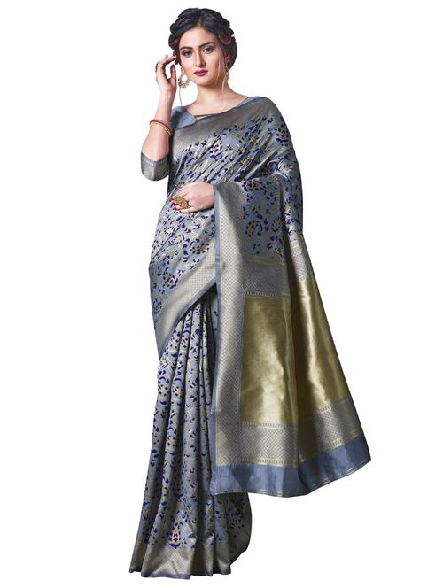 jacquard work banarasi saree with blouse - 18335759 -  Standard Image - 0