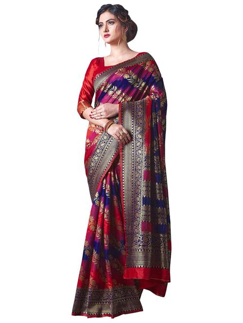 jacquard work banarasi saree with blouse - 18335762 -  Standard Image - 0