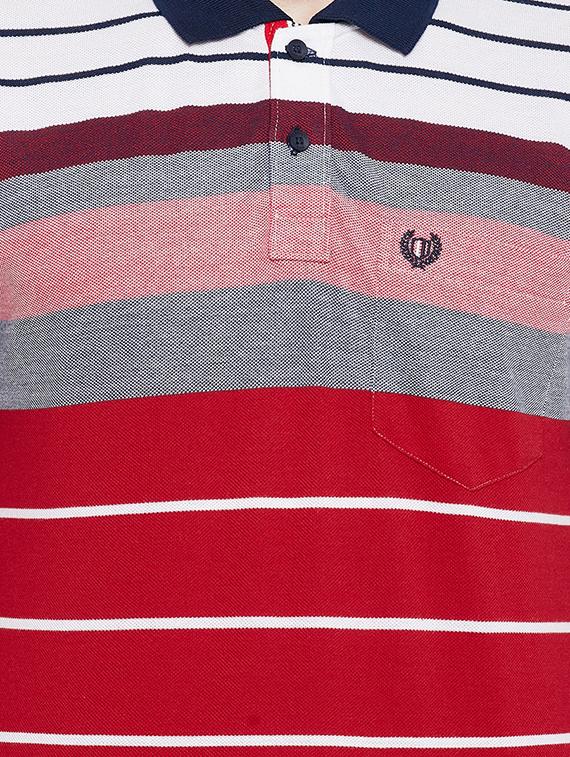 red striped polo t-shirt - 18335892 - Standard Image - 3