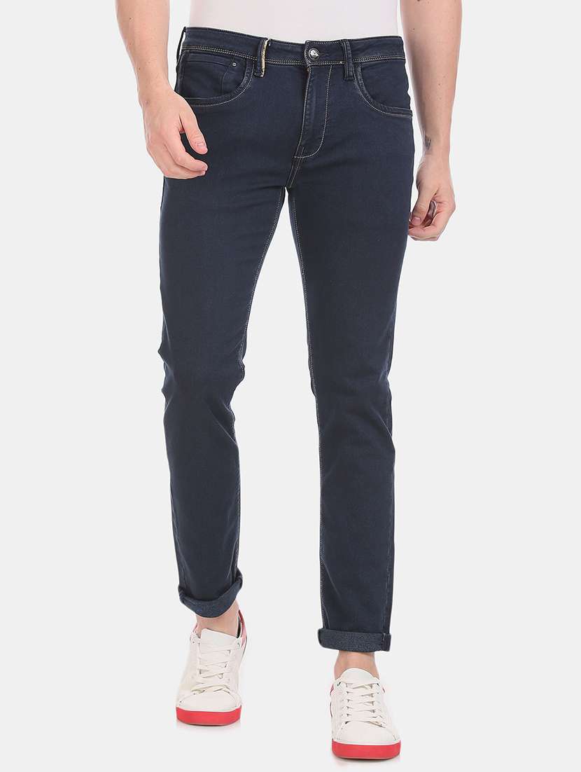 dark blue stone washed denim jean - 18336343 -  Zoom Image - 0