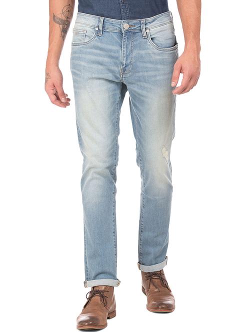 light blue stone washed denim jean - 18336819 - Standard Image - 0