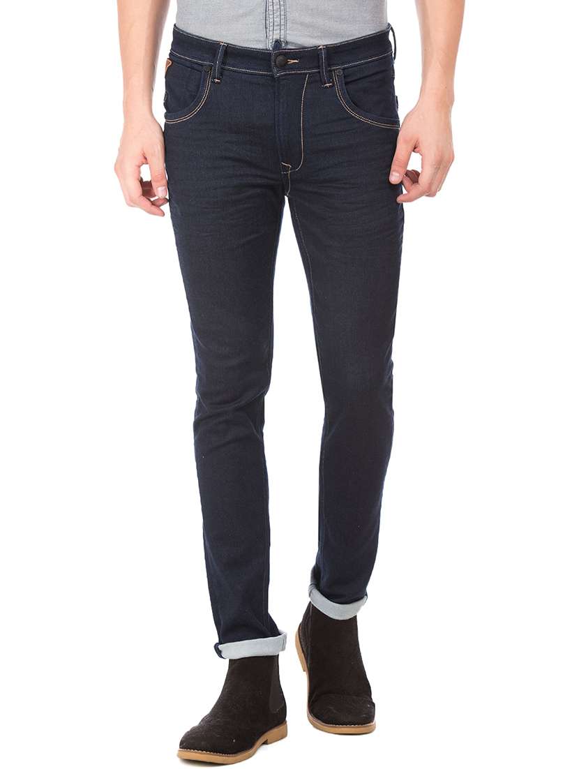 dark blue stone washed denim jean - 18336829 - Zoom Image - 0