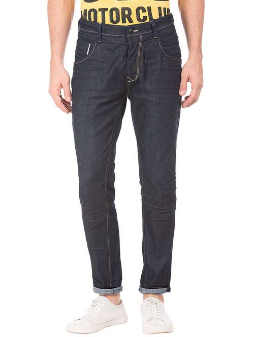 dark blue stone washed denim jean - 18336831 - Standard Image - 0