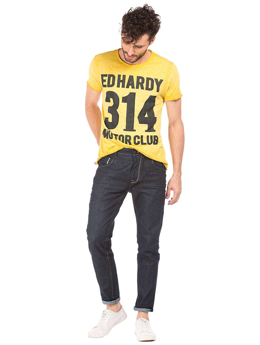 dark blue stone washed denim jean - 18336831 - Standard Image - 3