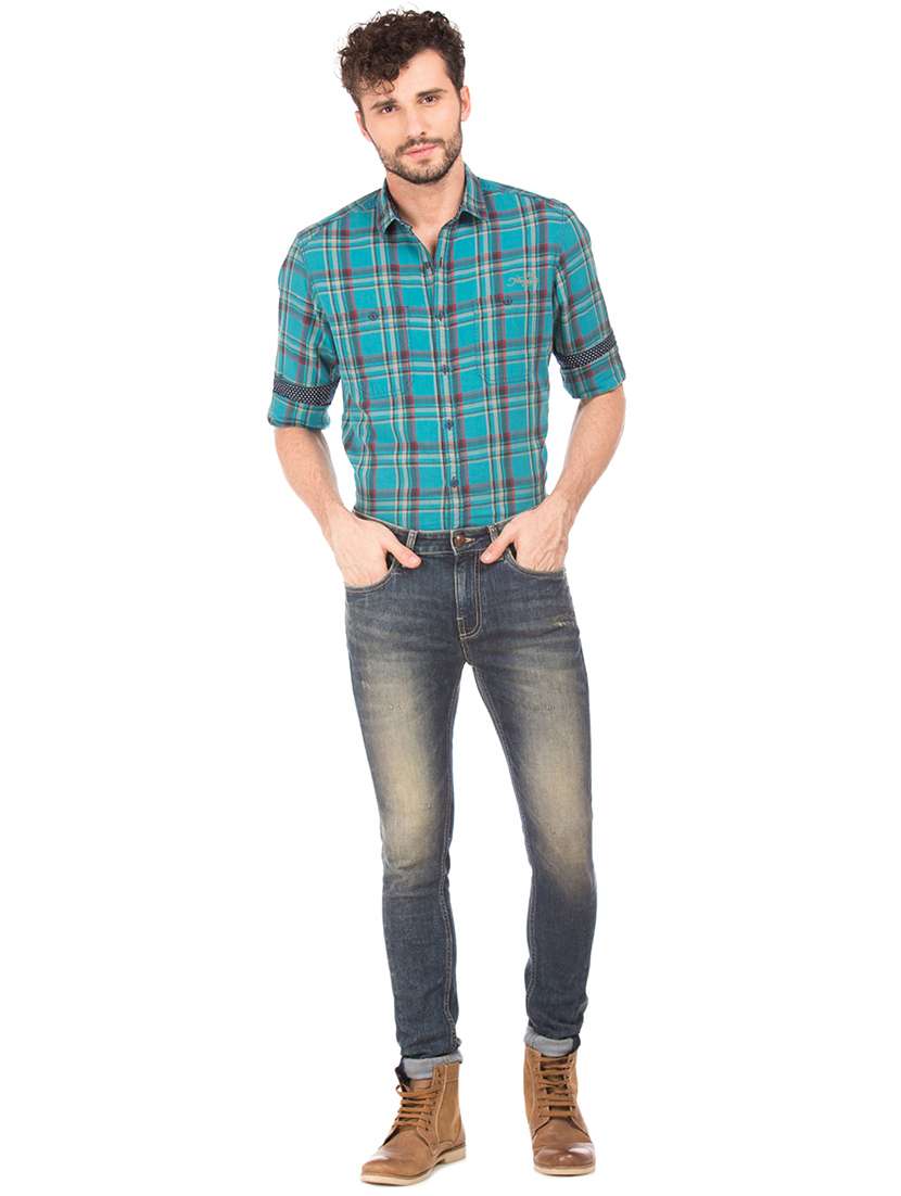 dark blue stone washed denim jean - 18336835 - Standard Image - 3