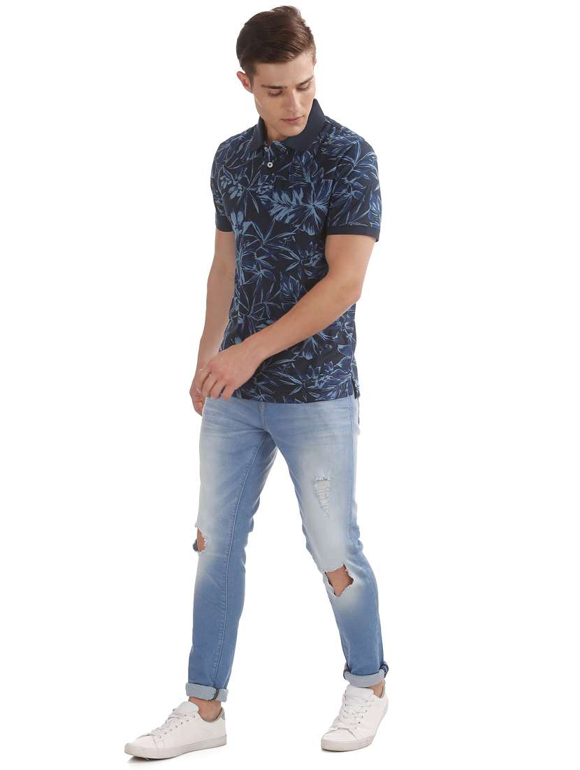 light blue solid washed jean - 18336837 - Standard Image - 3