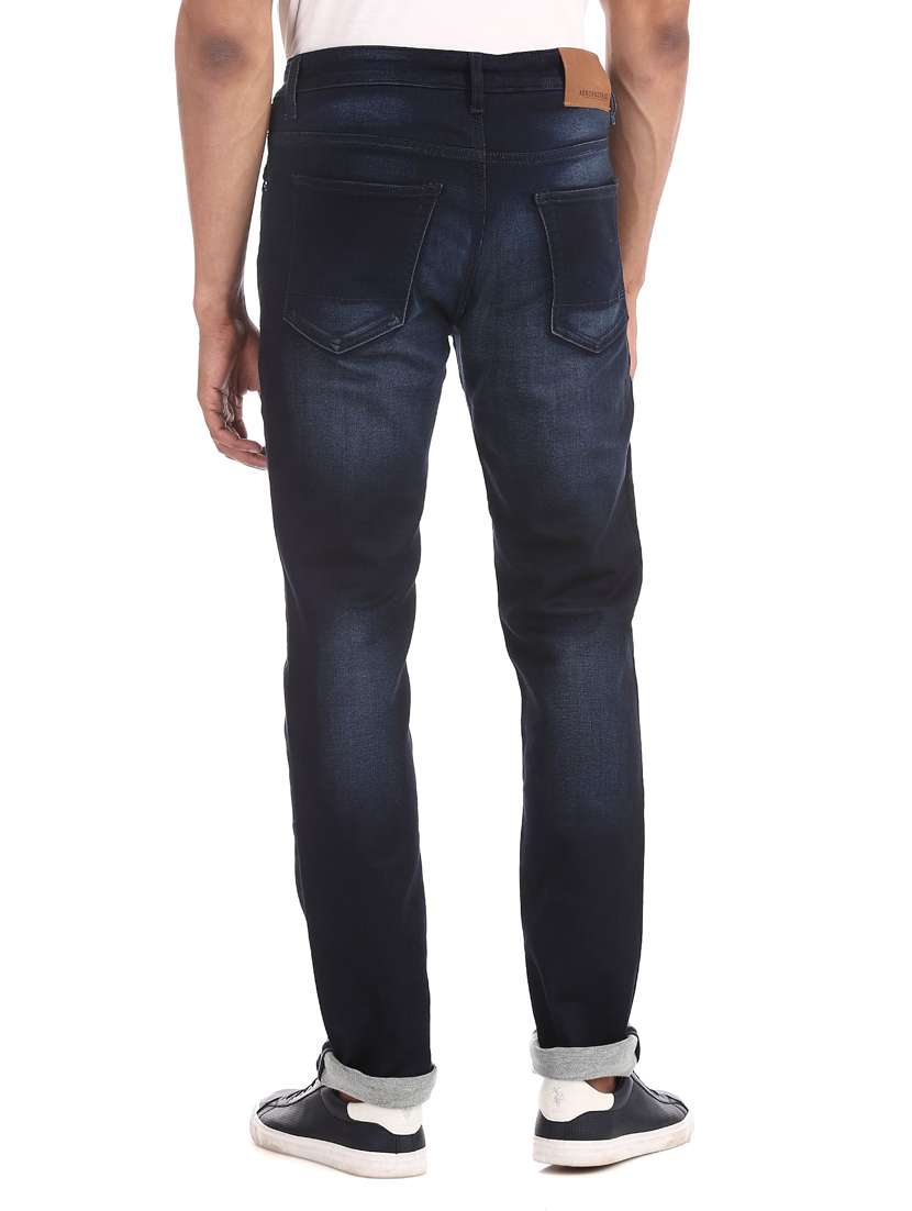 dark blue solid washed jean - 18336857 - Standard Image - 3