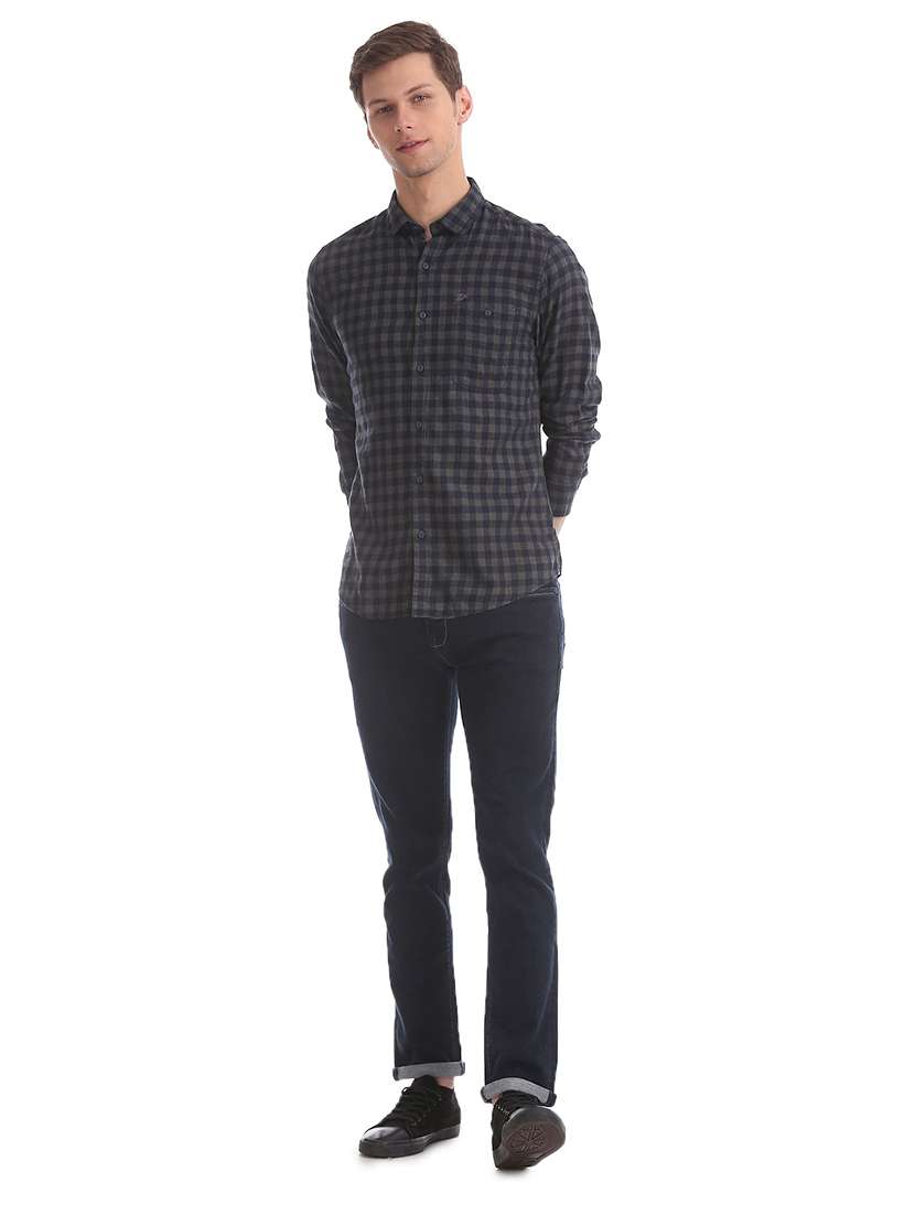 dark blue solid washed jean - 18336865 - Standard Image - 3